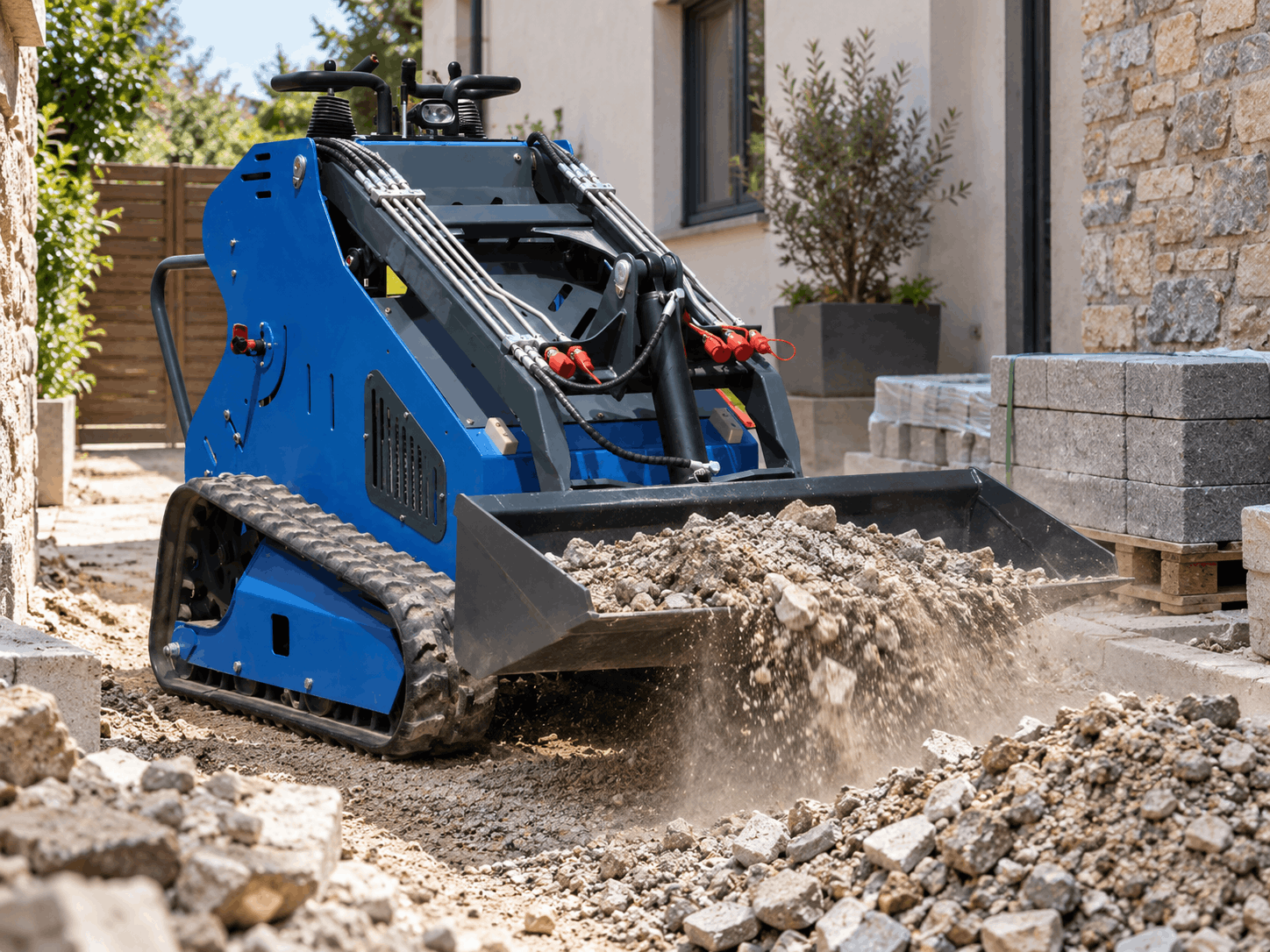Minicargadora de orugas Rippa RS03 para obra y mantenimiento