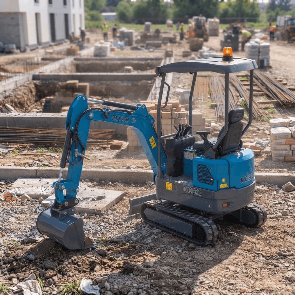 Detalle de la miniexcavadora RIPPA R10