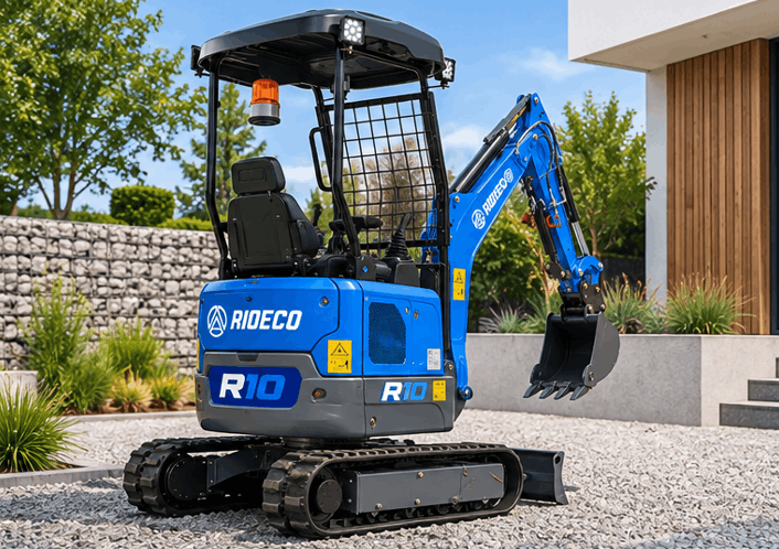 Vista principal de la miniexcavadora R10